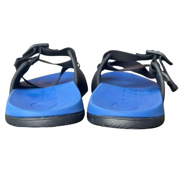 Chaco Men’s Chillos Blue Black Adjustable Slides Size 8